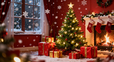 christmas tree with gifts