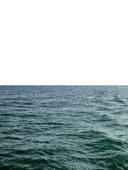 Minimal sea horizon with empty white sky