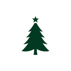 christmas tree vector illustration with white background