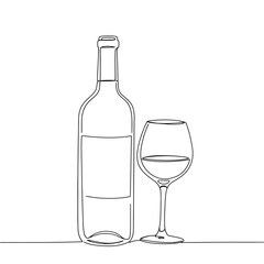 bottle and glass of wine
