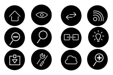 Computer networking vector line icons set. Networking, Computer, Ethernet, TCP/IP, Wi-Fi, Routers, Switch illustration outline concept