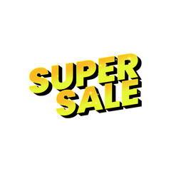 Creative 3D Super Sale Text Effect for Marketing and Advertising