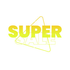 Elegant 3D Super Sale Poster with Premium Metallic Style