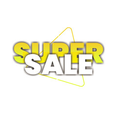 Dynamic 3D Super Sale Text for Flash Deal and Online Store