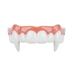 Plastic vampire fangs for a scary halloween costume