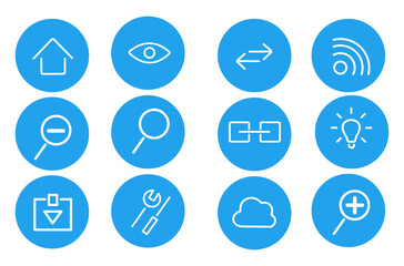 Computer networking vector line icons set. Networking, Computer, Ethernet, TCP/IP, Wi-Fi, Routers, Switch illustration outline concept