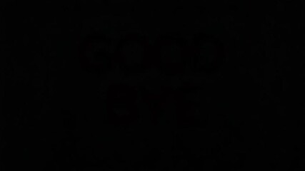 Neon Goodbye Sign - A Farewell Message in Electric Blue.