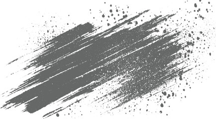 Grey paint splatters and brush strokes vector