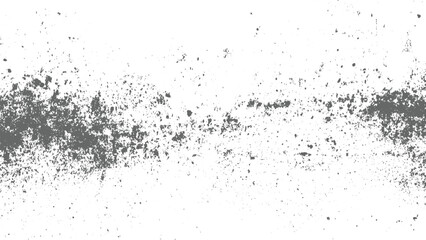 Gray dust particles scattered across white background vector