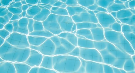 Obraz premium Azure Swimming Pool Water Surface Reflections Aquatic Serenity Tranquil Blue Texture Calming Ripple Effect Refreshing Blue Background Watery Scene