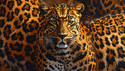 Close-up Portrait of a Leopard.