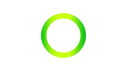 Abstract glowing circle radiates vibrant green and yellow hues on a black backdrop.