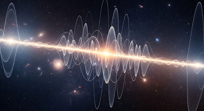 Abstract visualization of a complex energy waveform signal.