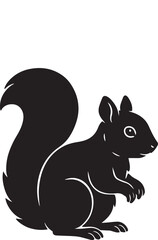 chipmunk vector silhouette clip art logo design illustration