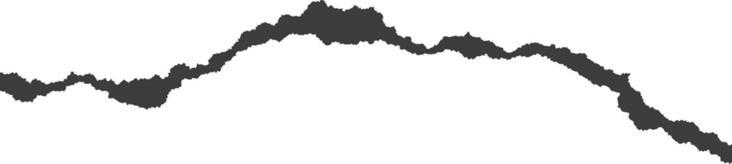 Torn piece of paper. Ripped edge of notebook page illustration. Textured shape for vintage border and headlines.