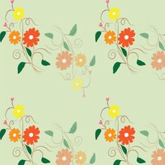 Seamless flower pattern design . Floral print for fabric