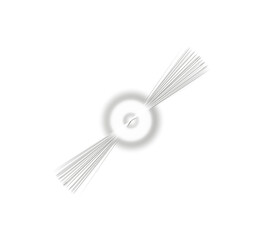 Abstract radial light beam burst with circular glow on white background. Minimal futuristic energy effect with soft gradient and transparency. Perfect for design, sci-fi, and tech art.