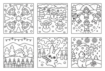 Radiant Angel Surrounded by Stars Coloring Page Inspiring Design Hope and Wonder Decorative Winter Illustration Black and White Line Art Vector