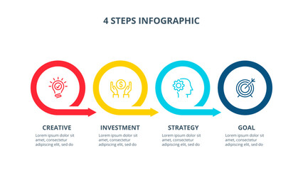 Obraz premium Business Infographic Set — Success Finance and Data Visualization Concept