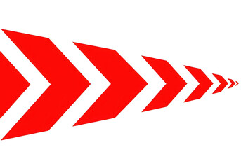 Red arrow pointing to the right isolated on transparent background, vector graphic