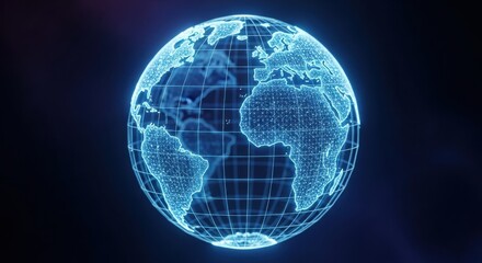 Digital Earth Globe Futuristic Technology Abstract Background