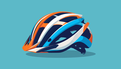 Fototapeta premium Colorful cycling helmet with transparent background