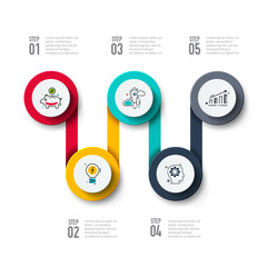 Fototapeta premium Business Infographic Set — Success Finance and Data Visualization Concept