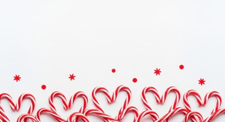 Sweet Heart Shaped Candy Cane Border Decoration