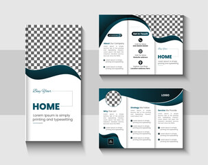  An outstanding display for a corporate tri fold brochure designed with style and trend.
