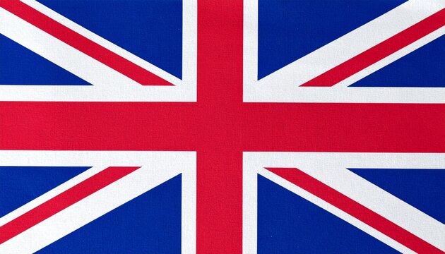 United Kingdom national flag (Union Jack) with layered red cross, white saltire, and red saltire on blue field&mdash;symbolizing union of England, Scotland, and Ireland.