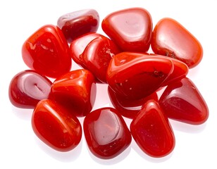 Red Agate Stones Pile.