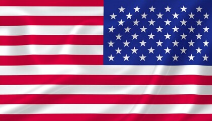 United States flag with thirteen red and white stripes and blue canton of fifty white stars&mdash;symbolizing unity, freedom, and national identity.
