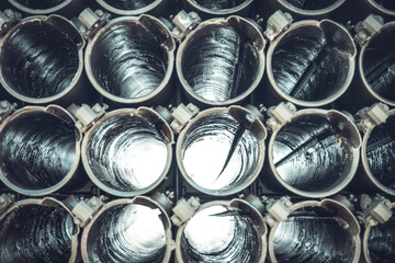 Multiple launch rocket system close-up