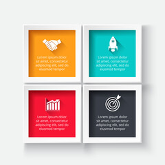Business Infographic Set — Success Finance and Data Visualization Concepts