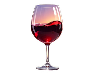 Glass of red wine PNG