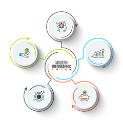 Business Infographic Set — Success Finance and Data Visualization Concepts