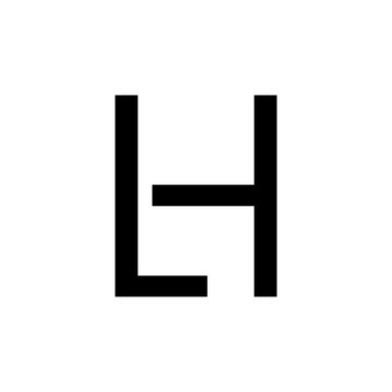 Minimalist LH Monogram Logo Design