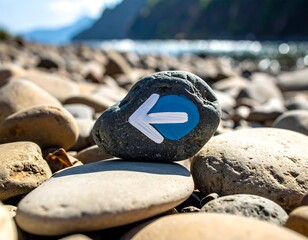 Nature Trail Marker, Pebble Path, Outdoor Direction.
