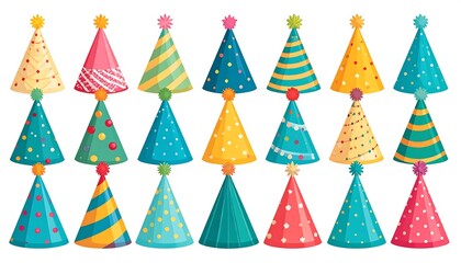 Colorful Party Hats for Celebration.