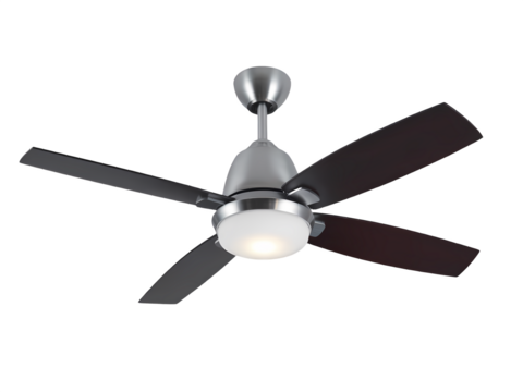 A ceiling fan on transparent background.