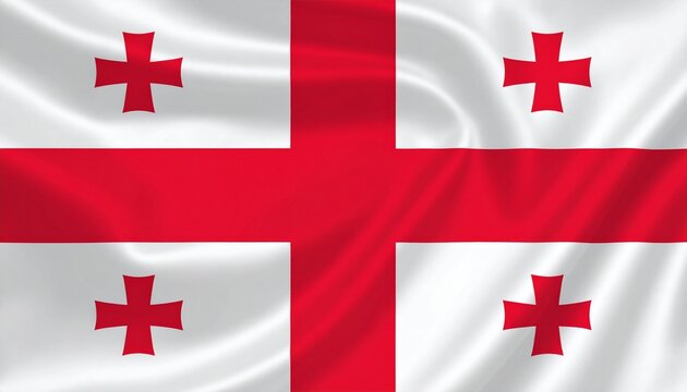 Celebrate faith and heritage with Georgia’s Five Cross Flag—where bold red crosses on white reflect unity, tradition, and national pride.