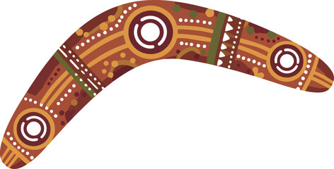 Authentic aboriginal boomerang tribal art indigenous culture vector