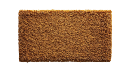 Textured Welcome: A simple yet inviting doormat lies flat, its natural texture beckoning guests.