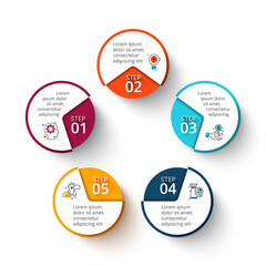 Business Infographic Set — Success Finance and Data Visualization Concepts