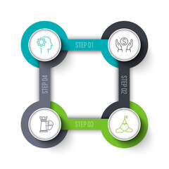 Business Infographic Set — Success Finance and Data Visualization Concepts