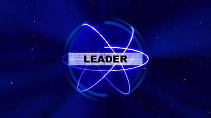 Futuristic Digital Network Sphere Animation – Technology, Business, and leader Concept – Glowing Blue Abstract Globe with Neon Energy Lines. - Powered by Adobe