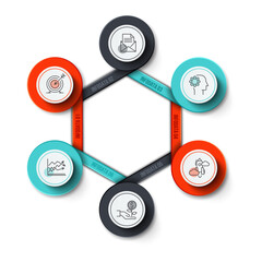 Business Infographic Set — Success Finance and Data Visualization Concepts