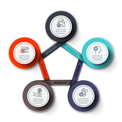 Business Infographic Set — Success Finance and Data Visualization Concepts