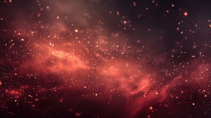 Naklejka premium Captivating cosmic nebula with glowing particles and ethereal mist, a stunning backdrop for futuristic or magical themes, inspiring wonder and vastness.