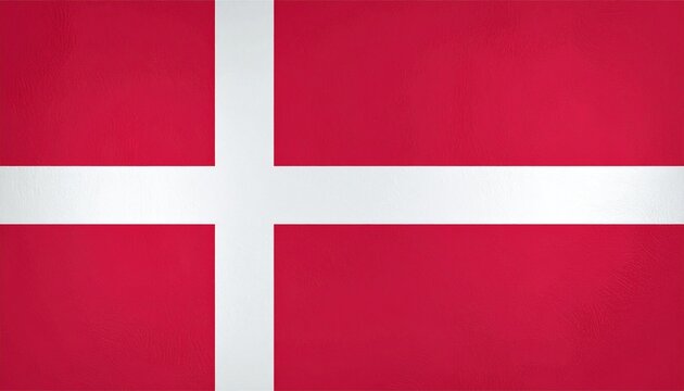 Denmark national flag (Dannebrog) with red field and white Scandinavian cross shifted toward hoist.